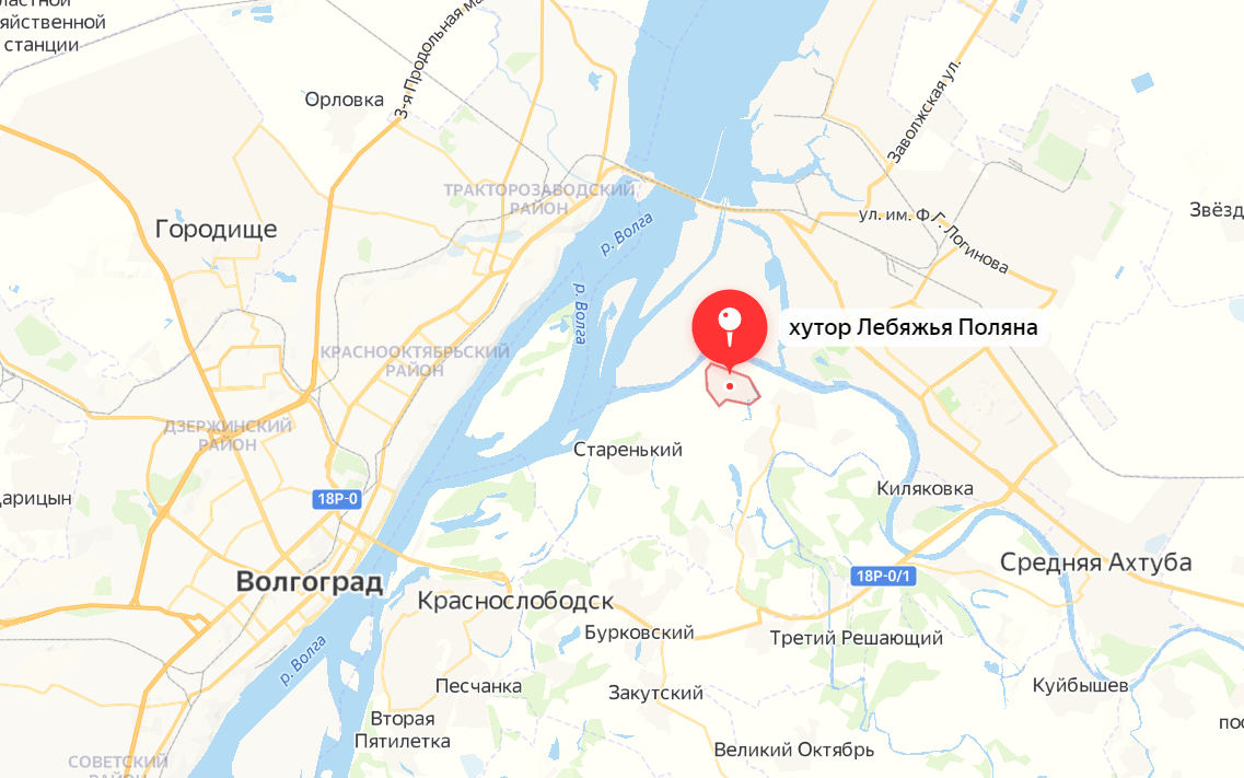 Лебяжья поляна Волгоградская область на карте